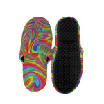 Rainbow Rave Print Slippers