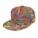 Rainbow Rave Print Snapback Cap