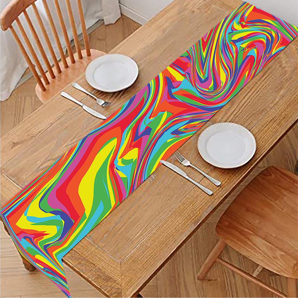 Rainbow Rave Print Table Runner