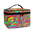 Rainbow Rave Print Travel Makeup Bag