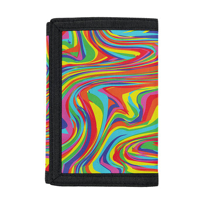 Rainbow Rave Print Trifold Wallet