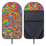 Rainbow Rave Print Waterproof Car Seat Cover