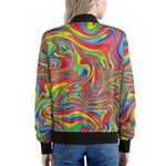 Rainbow Rave Print Women's Bomber Jacket