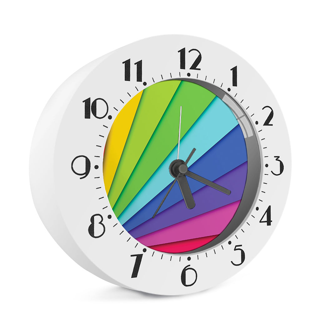 Rainbow Shades Print Alarm Clock