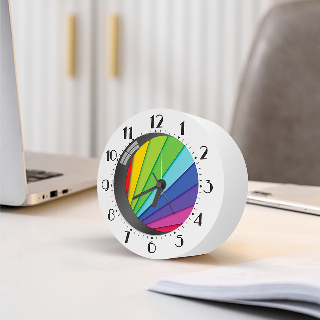 Rainbow Shades Print Alarm Clock