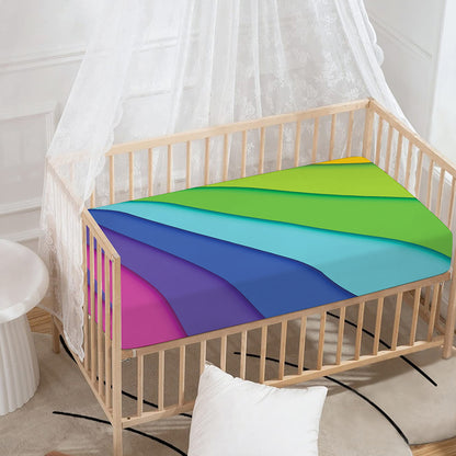 Rainbow Shades Print Baby Crib Sheet
