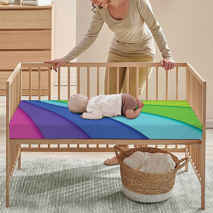 Rainbow Shades Print Baby Crib Sheet