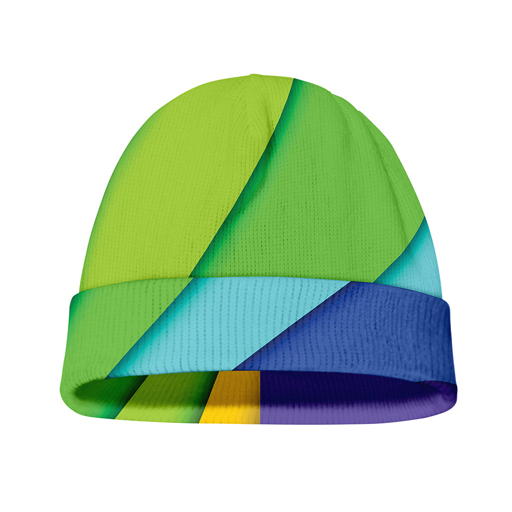 Rainbow Shades Print Beanie
