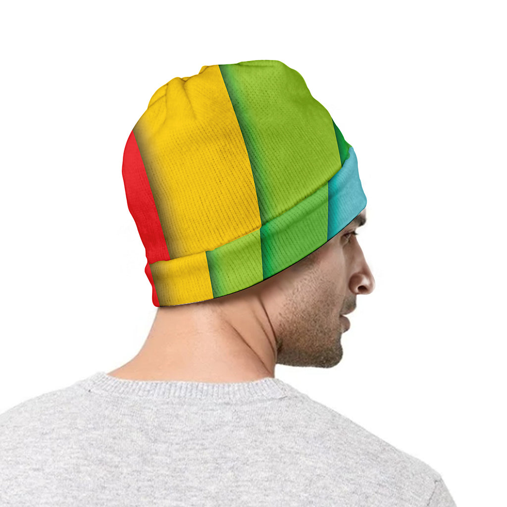 Rainbow Shades Print Beanie