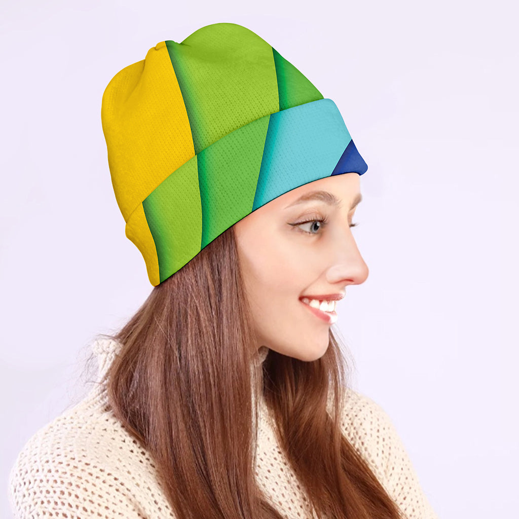 Rainbow Shades Print Beanie