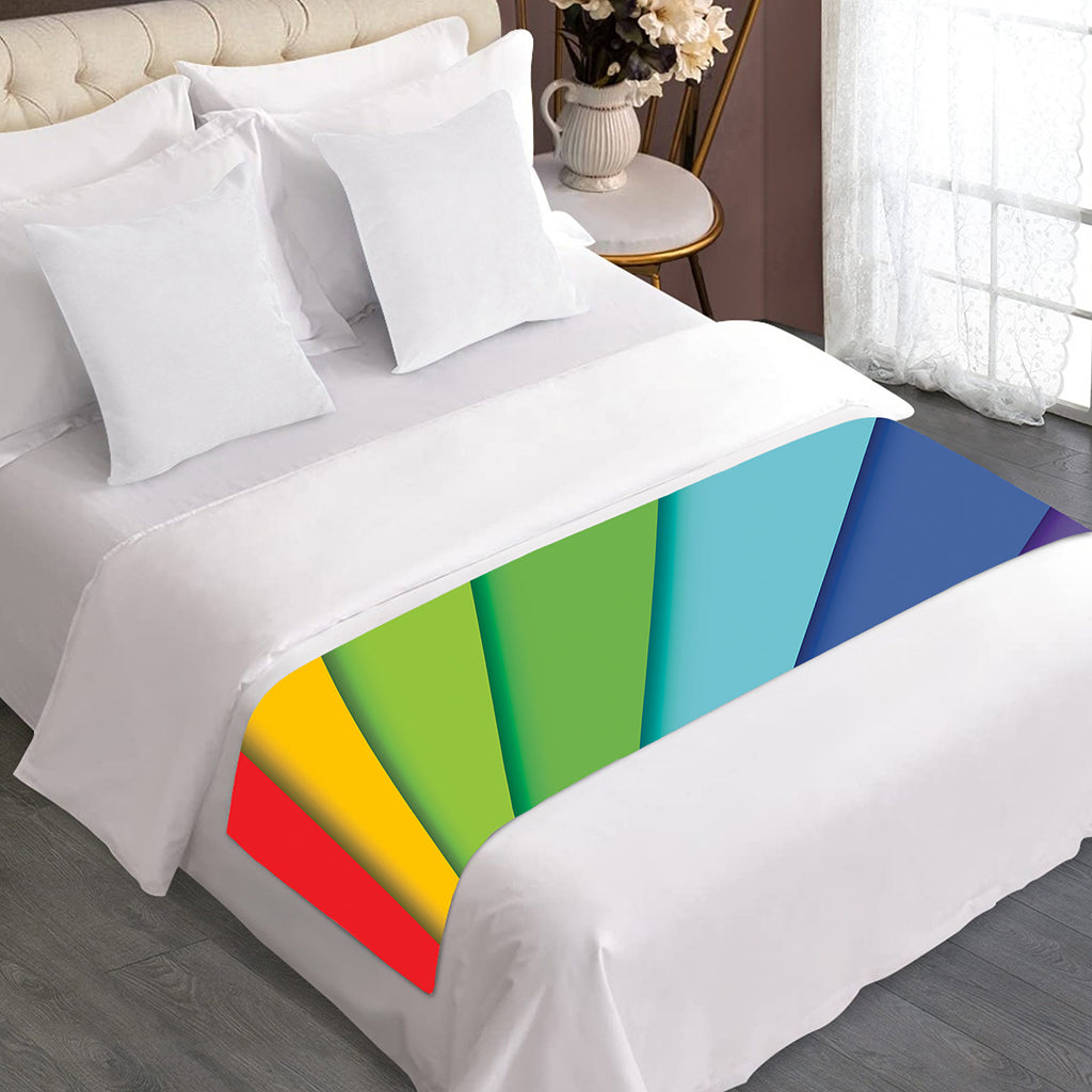 Rainbow Shades Print Bed Runner