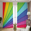 Rainbow Shades Print Dimout Pencil Pleat Curtains