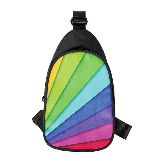 Rainbow Shades Print Chest Bag
