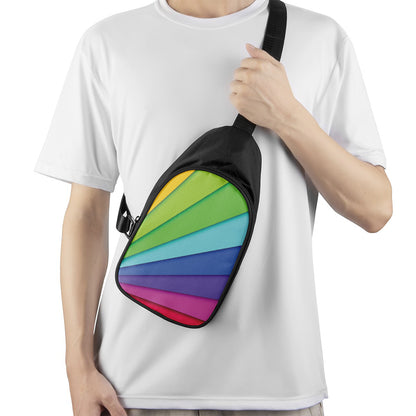Rainbow Shades Print Chest Bag