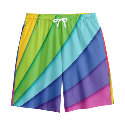 Rainbow Shades Print Cotton Shorts