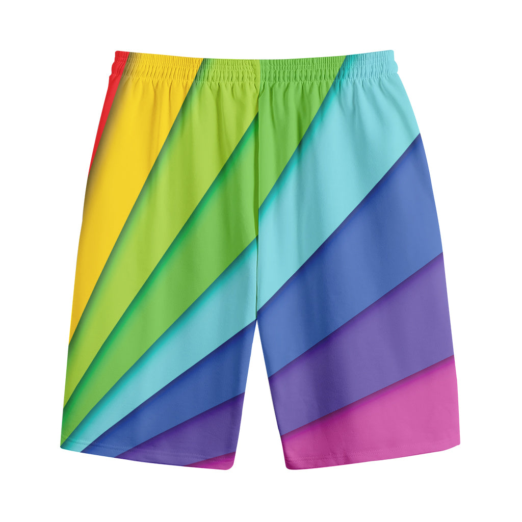 Rainbow Shades Print Cotton Shorts