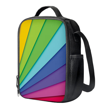 Rainbow Shades Print Crossbody Lunch Bag