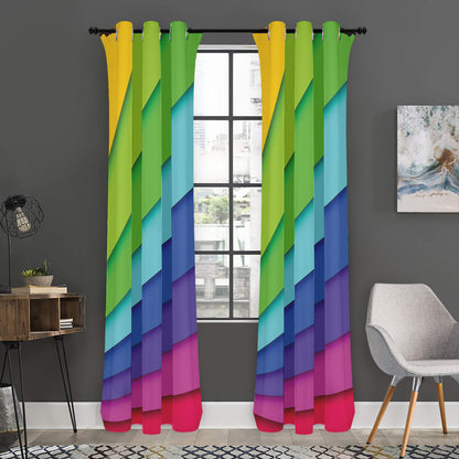 Rainbow Shades Print Curtain