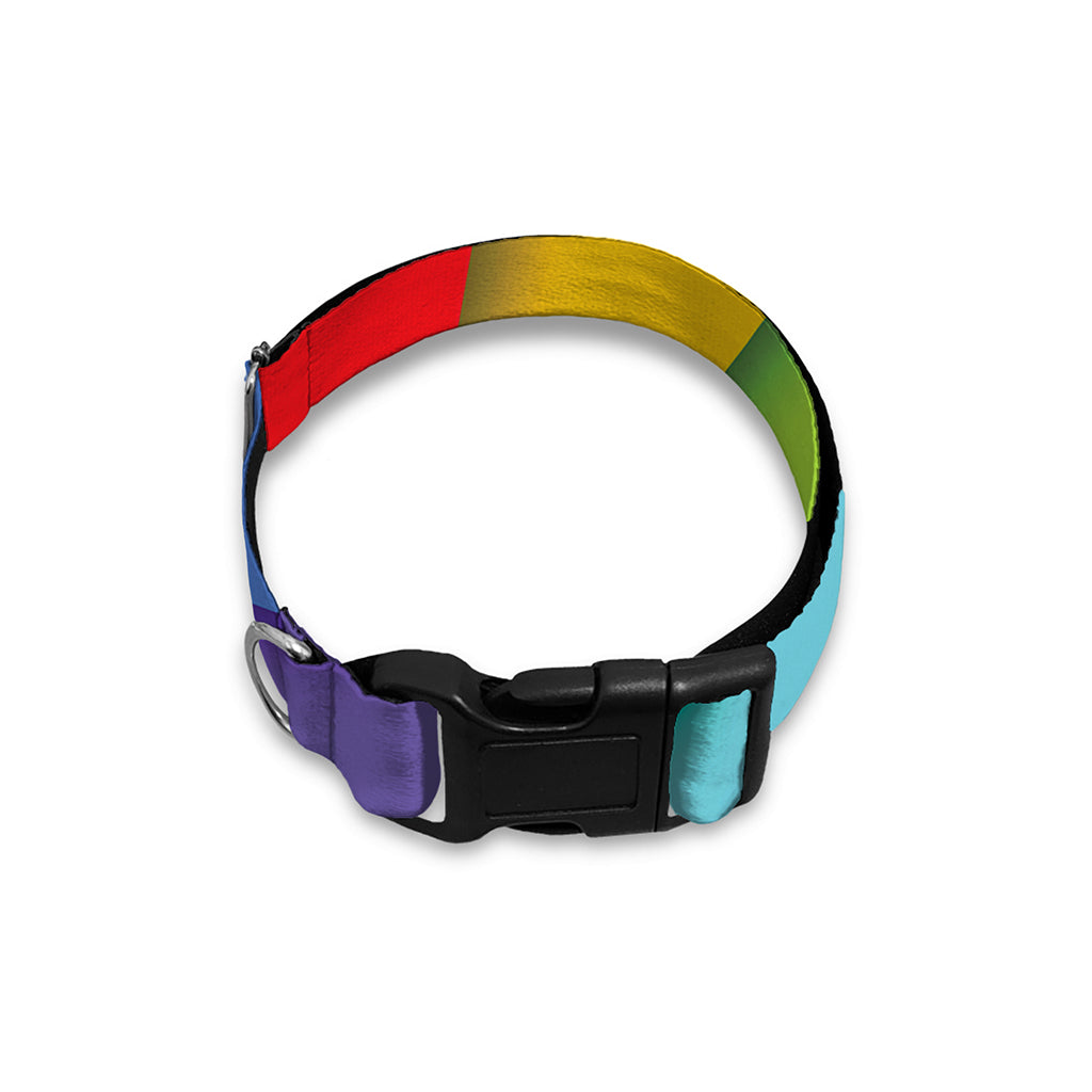 Rainbow Shades Print Dog Collar