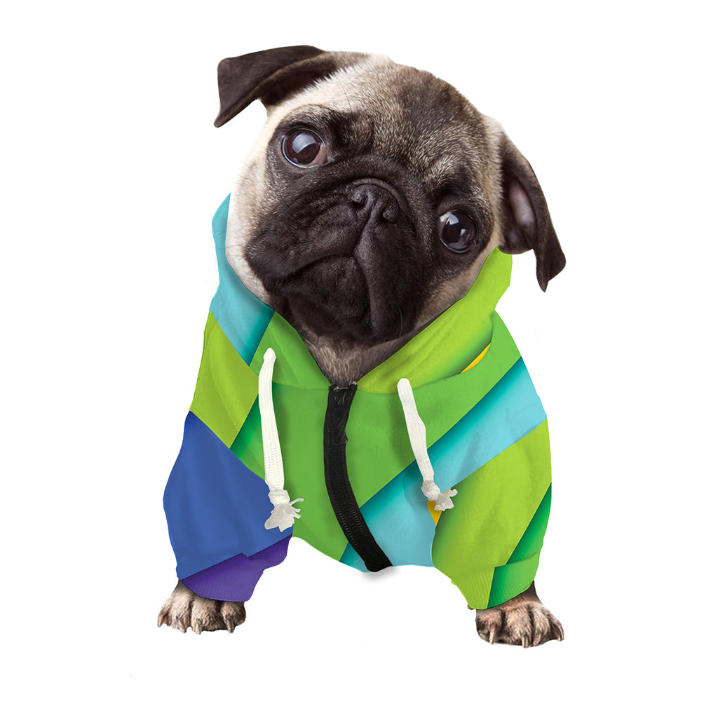Rainbow Shades Print Dog Zip Up Hoodie