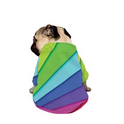Rainbow Shades Print Dog Zip Up Jacket