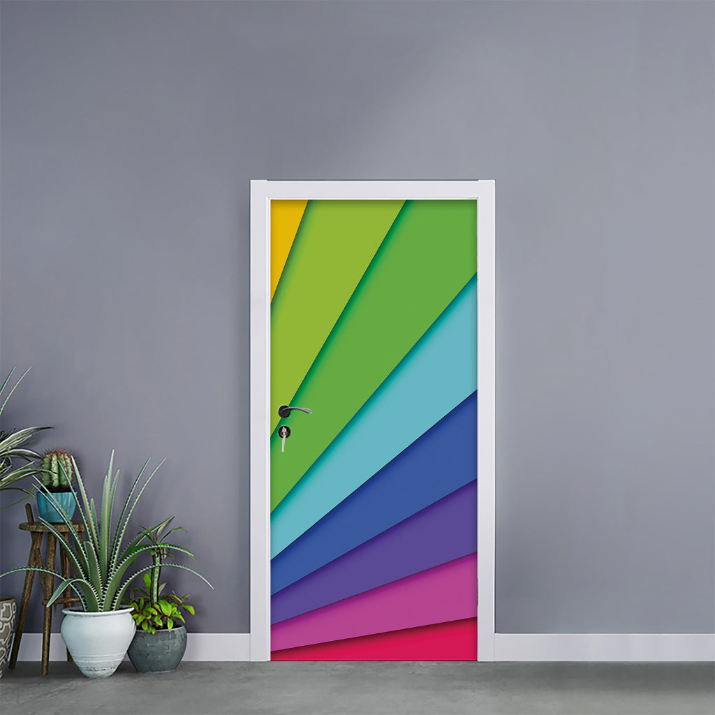 Rainbow Shades Print Door Sticker