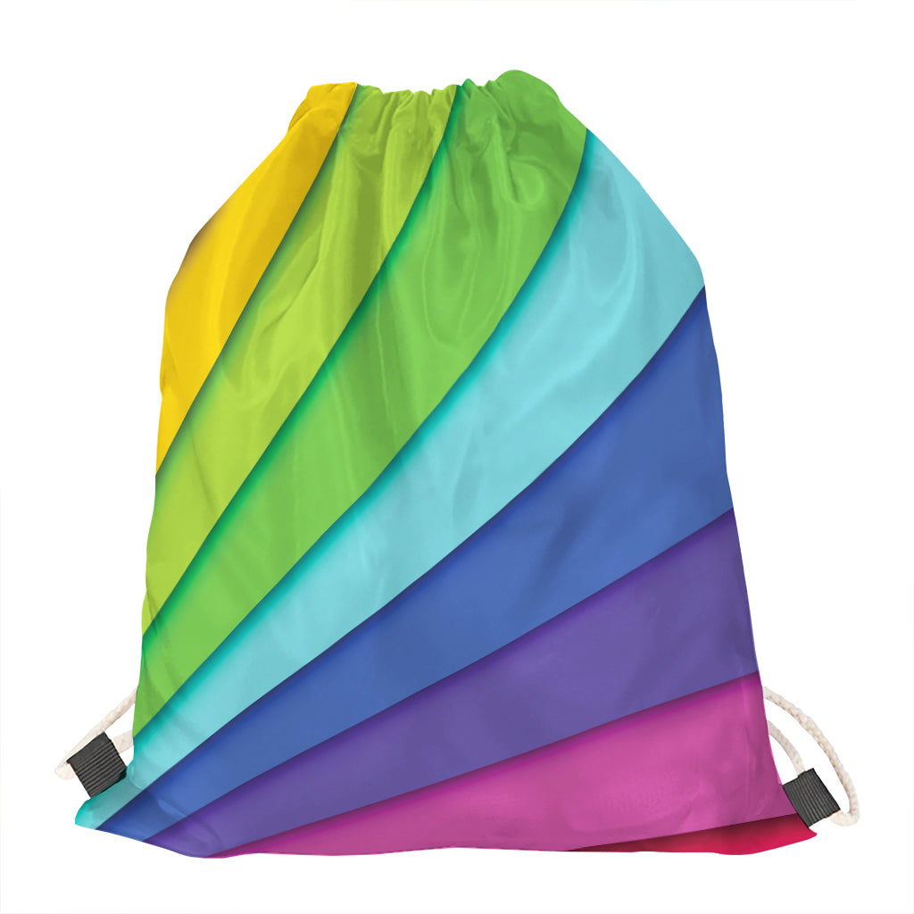 Rainbow Shades Print Drawstring Bag