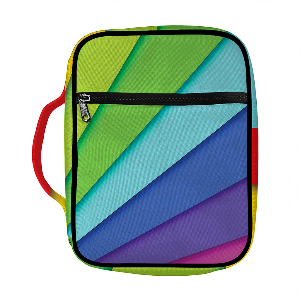 Rainbow Shades Print Front Pocket Bible Bag