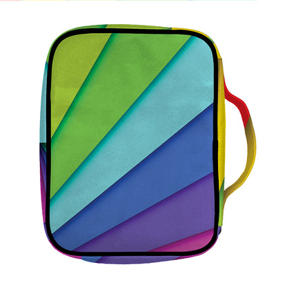 Rainbow Shades Print Front Pocket Bible Bag