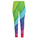 Rainbow Shades Print High-Waisted Pocket Leggings