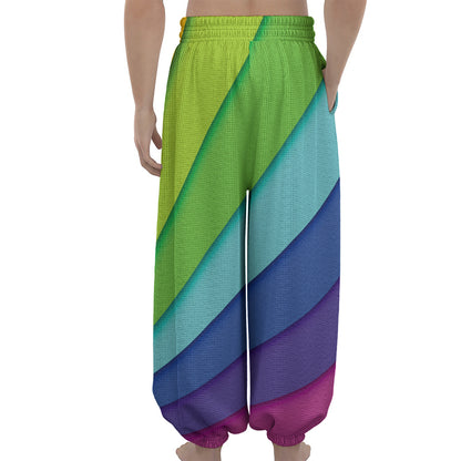 Rainbow Shades Print Lantern Pants