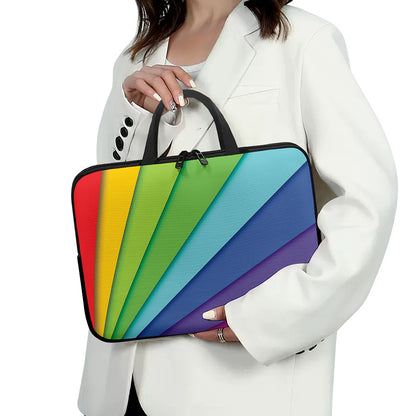 Rainbow Shades Print Laptop Sleeve With Handle