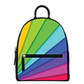 Rainbow Shades Print Leather Backpack