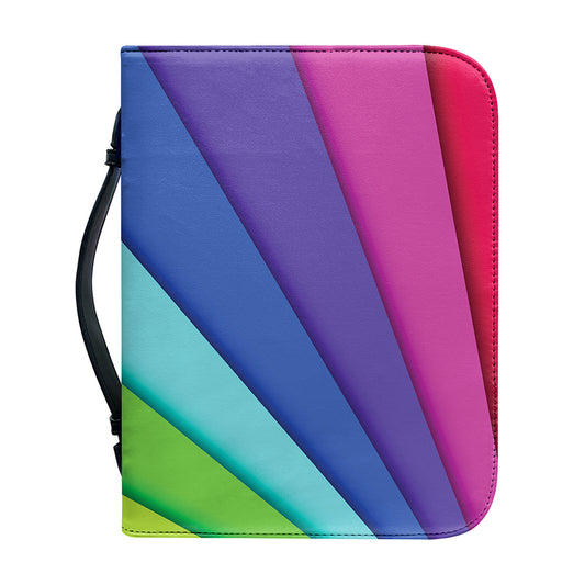 Rainbow Shades Print Leather Bible Cover