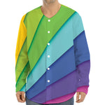 Rainbow Shades Print Long Sleeve Baseball Jersey