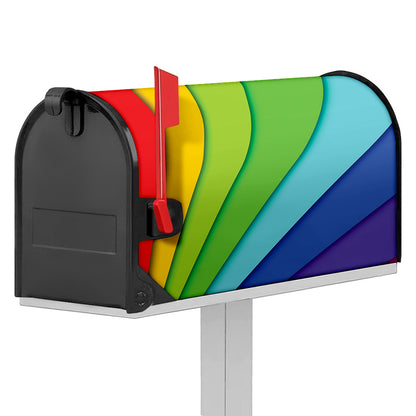 Rainbow Shades Print Mailbox Cover