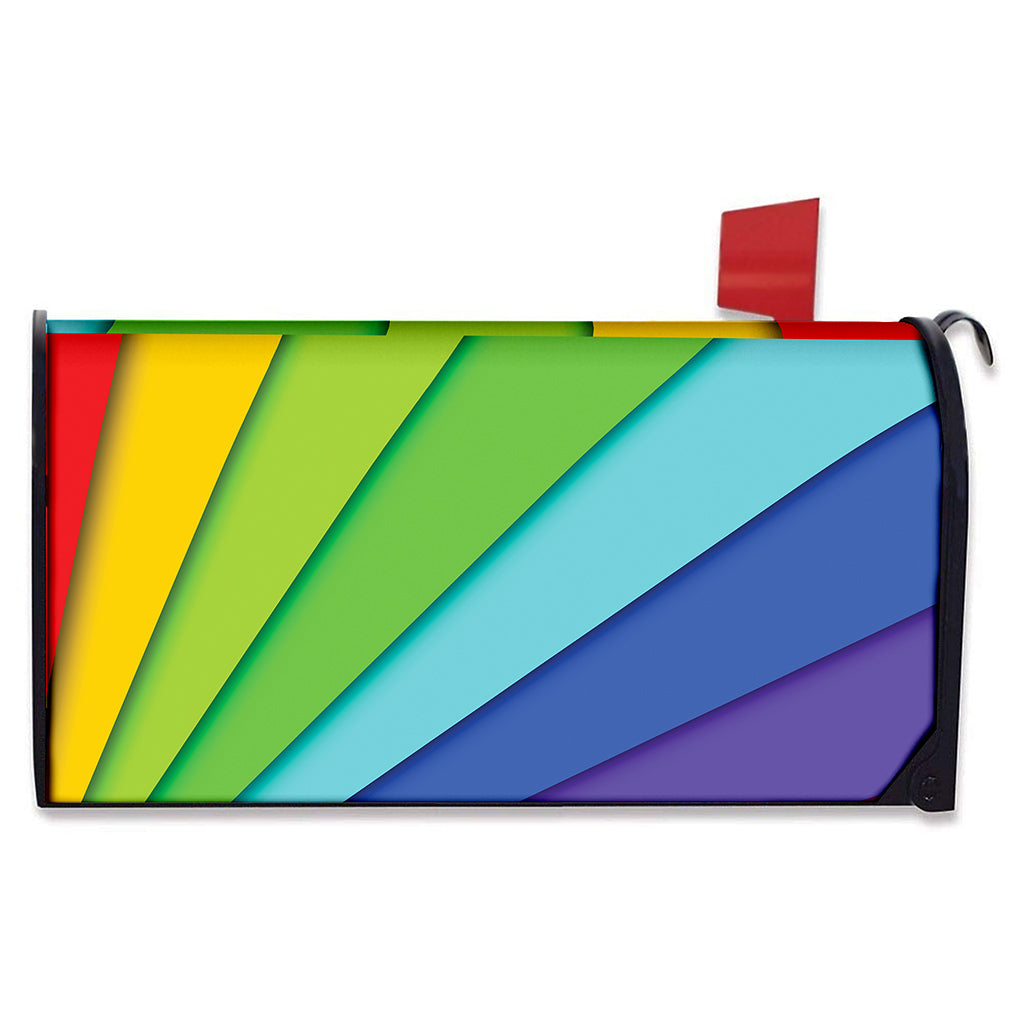 Rainbow Shades Print Mailbox Cover