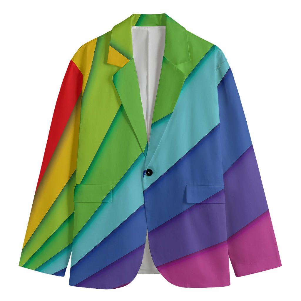 Rainbow Shades Print Men's Blazer