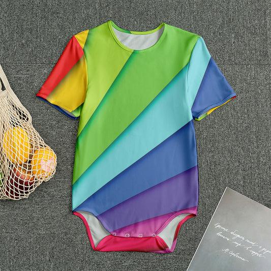 Rainbow Shades Print Men's Bodysuit
