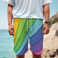 Rainbow Shades Print Men's Cargo Shorts
