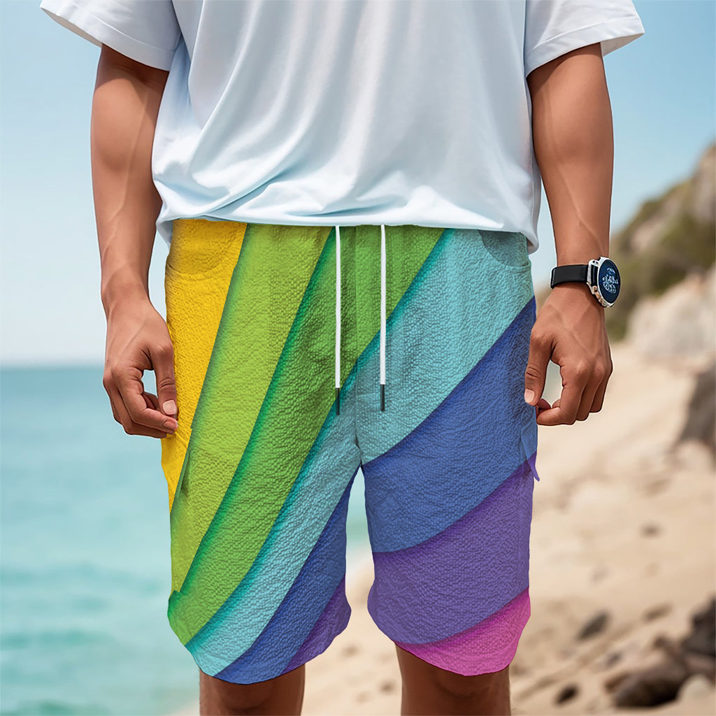 Rainbow Shades Print Men's Cargo Shorts