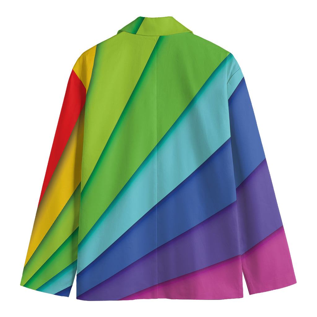 Rainbow Shades Print Men's Cotton Blazer