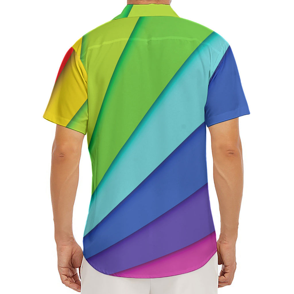Rainbow Shades Print Men's Deep V-Neck Shirt