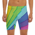 Rainbow Shades Print Men's Long Boxer Briefs