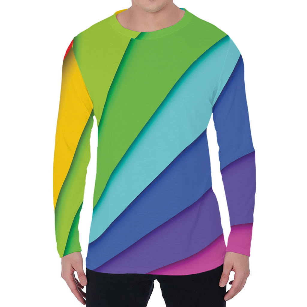 Rainbow Shades Print Men's Long Sleeve T-Shirt