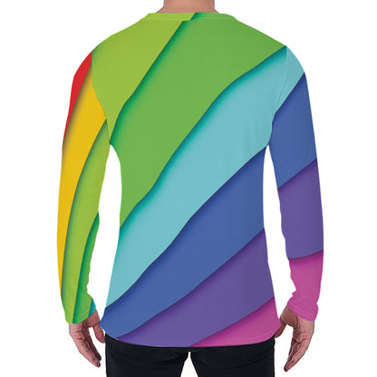 Rainbow Shades Print Men's Long Sleeve T-Shirt