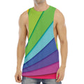 Rainbow Shades Print Men's Muscle Tank Top