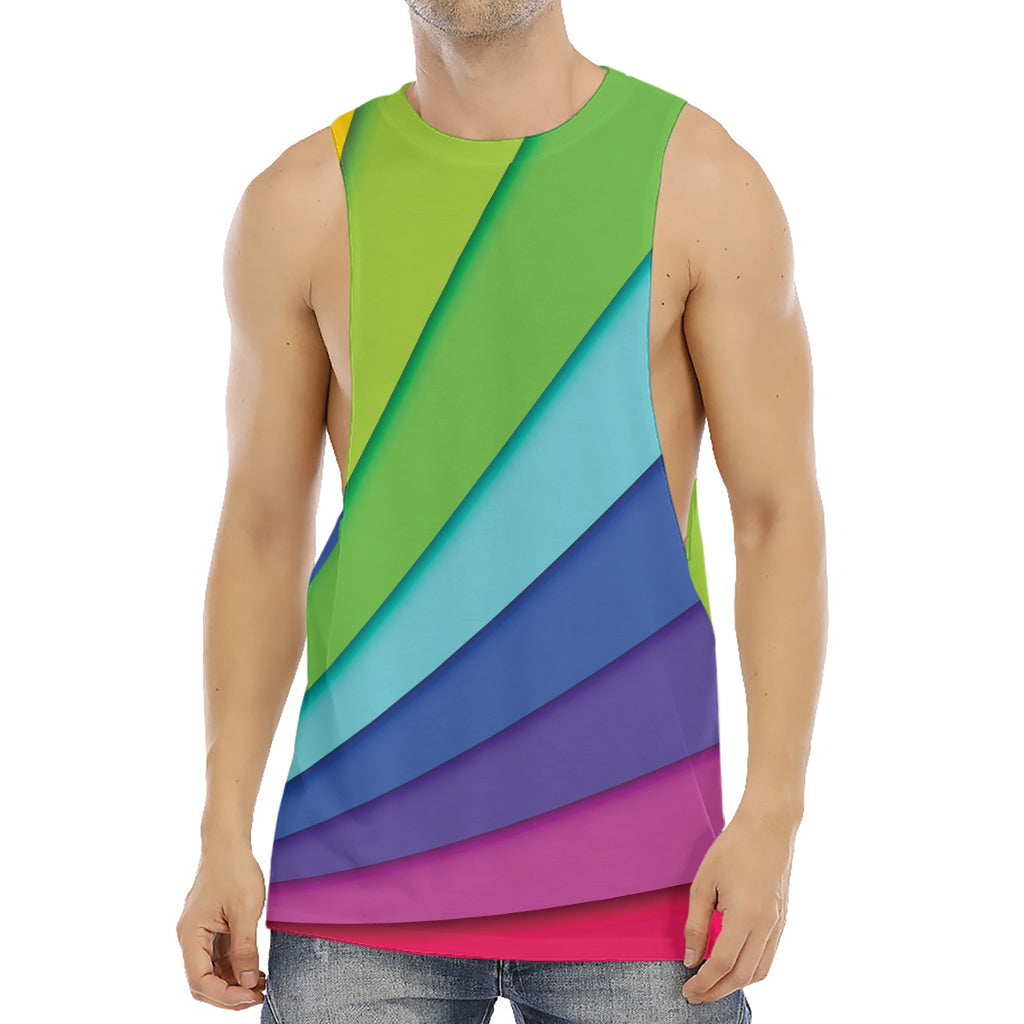 Rainbow Shades Print Men's Muscle Tank Top