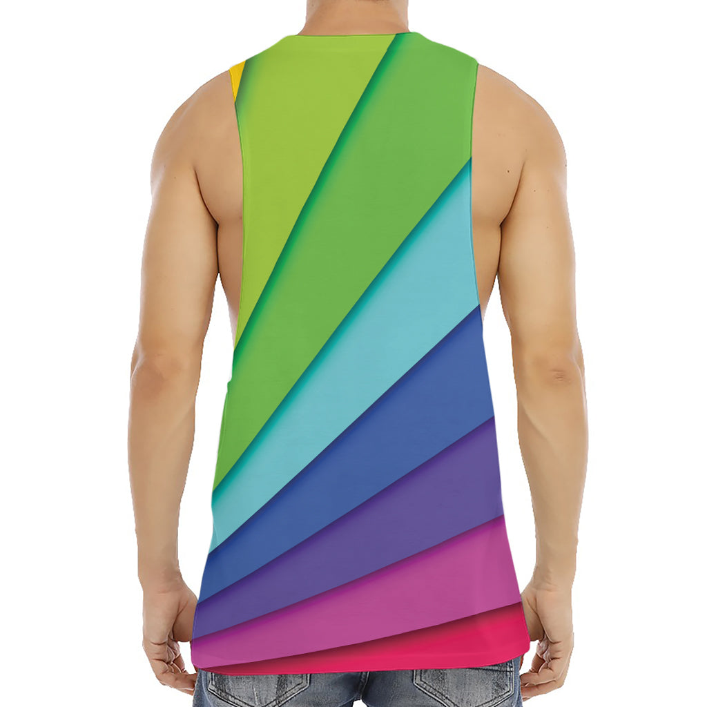 Rainbow Shades Print Men's Muscle Tank Top