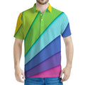 Rainbow Shades Print Men's Polo Shirt